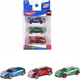 Farbu Oyuncak Speed Racer Diecast 3'lü Metal Araba