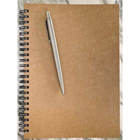 Fark Tanıtım A5 Kraft Kapaklı Çizgili 100 Yaprak Spiralli Defter