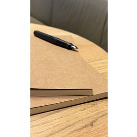 Fark Tanıtım Amerikan Ciltli A5 Çizgisiz 64 Yaprak 90 gr Ivory Kağıt Kraft Kapak Defter