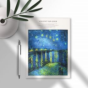 Fark Tanıtım Van Gogh Kapak Tasarımlı Kraft Sayfa A5 Rhone Üzerinde Yıldızlı Gece Desen I Çizgisiz Defter