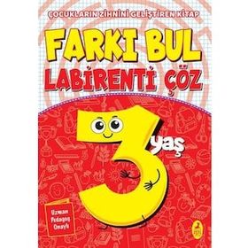 Farkı Bul Labirenti Çöz 3 Yaş Çocukların Zihnini Geliştiren Kitap