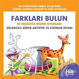 Farkları Bulun ve İngilizce Kelime Oyunları-Eğlenceli Süper Aktivite ve Etkinlik Kitabı-Ferhat Çınar