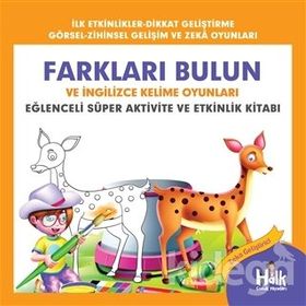 Farkları Bulun ve İngilizce Kelime Oyunları-Eğlenceli Süper Aktivite ve Etkinlik Kitabı-Ferhat Çınar