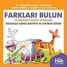Farkları Bulun ve İngilizce Kelime Oyunları-Eğlenceli Süper Aktivite ve Etkinlik Kitabı-Ferhat Çınar