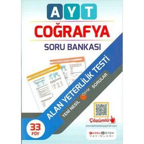 Farklı Sistem Yayınları AYT Coğrafya Soru Bankası