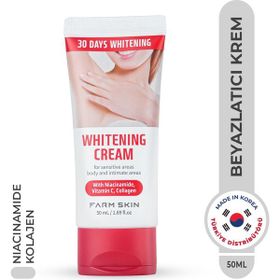 Farm Skin Whitening Cream Leke Karşıtı Niacinamide C Vitamin Collagen Kore 50 ml Beyazlatıcı Krem