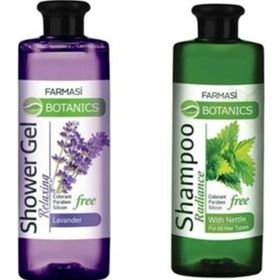 Farmasi Botanics Isırgan Özlü Parlaklık Veren 500 ml Şampuan + Botanics Lavanta Özlü 500 ml Duş Jeli