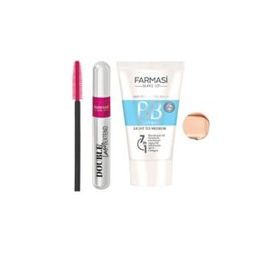 Farmasi Double Lash Extend Çift Etkili Maskara + Açıktan Ortaya No:2 50 ml BB Krem Set