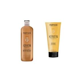 Farmasi Keratin Onarıcı 200 ml Saç Bakım Maskesi + Keratin Therapy Onarıcı 360 ml Şampuan