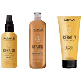 Farmasi Keratin Theraphy Onarıcı 3'lü Saç Bakım Seti