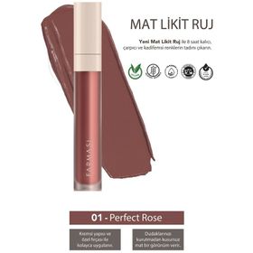 Farmasi Mat Likit Ruj 01 Perfect Rose Yeni Nesil Ürün