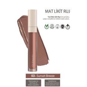 Farmasi Mat Likit Ruj 03 Sunset Breeze Yeni Nesil Ürün