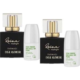 Farmasi Reina Midnight EDP 2x45 ml Kadın Parfümü + 2x50 ml Pure Anti-Perspirant Deo Roll On