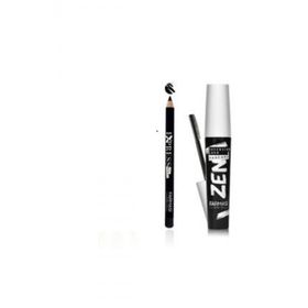 Farmasi Zen Siyah Maskara+Farmasi 01 Make Up Express Siyah Göz Kalemi