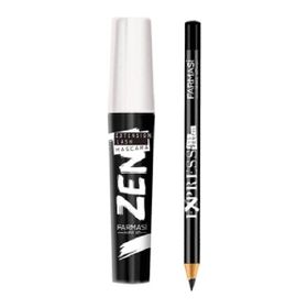 Farmasi Zen Siyah Maskara+Farmasi 01 Make Up Express Siyah Göz Kalemi