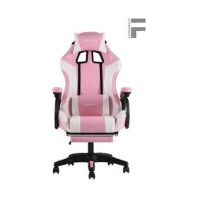 Fashcolle Dynamic Pembe Beyaz Masajlı Oyuncu Koltuğu