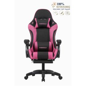 Fashcolle Dynamic Pembe Siyah Masajlı Oyuncu Koltuğu