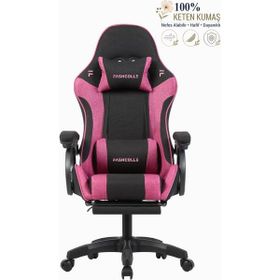Fashcolle Dynamic Pembe Siyah Masajlı Oyuncu Koltuğu