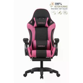 Fashcolle Dynamic Pembe Siyah Masajlı Oyuncu Koltuğu