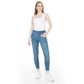Fashion Friends 20Y0584 Koyu Mavi Kadın Kot Pantolon