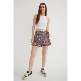 Fashion Friends 25Y0183K1 - Lila Kadın Desenli Şort Etek