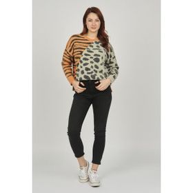 Fashion Friends 5370693 Yüksek Bel Antrasit Kadın Jean Pantolon