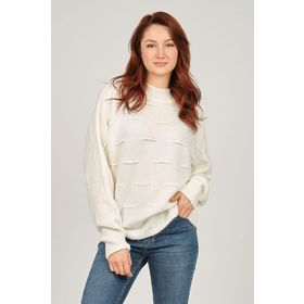 Fashion Friends 5373505 Balıkçı Yaka Yarasa Kol Ekru Kadın Kazak