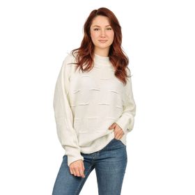 Fashion Friends 5373505 Balıkçı Yaka Yarasa Kol Ekru Kadın Kazak