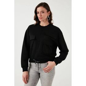 Fashion Friends Siyah Kadın Sweatshirt