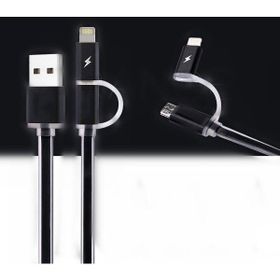 Fashion Siyah Hızlı Şarj Led Işıklı Usb Şarj Kablosu