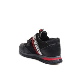 Fast Step 006XA1020 Siyah Gümüş Hakiki Deri Unisex Çocuk Casual Ayakkabı