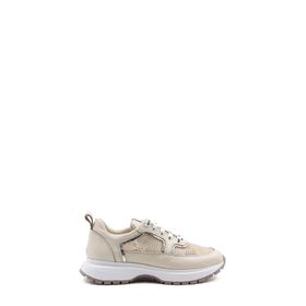 Fast Step 010ZA8515 Bej Altın Hakiki Deri Kadın Casual Ayakkabı