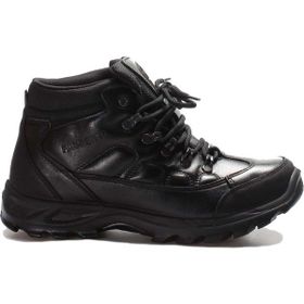 Fast Step 117SXA5538 Hakiki Deri Siyah Su Geçirmez Soğuğa Dayanıklı Unisex Trekking Bot