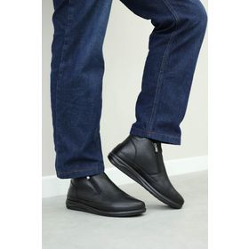 Fast Step 126SMA720 Siyah Hakiki Deri Klasik Erkek Bot