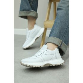 Fast Step 136ZA501 Beyaz Hakiki Deri Kadın Casual Ayakkabı