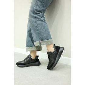 Fast Step 136ZA903 Siyah Hakiki Deri Kadın Casual Ayakkabı