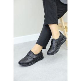 Fast Step 138ZA604 Siyah Hakiki Deri Kadın Casual Ayakkabı