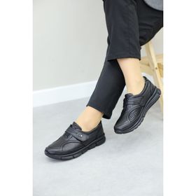 Fast Step 138ZA604 Siyah Hakiki Deri Kadın Casual Ayakkabı
