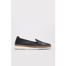 Fast Step 139ZA500-1 Siyah Hakiki Deri Kadın Casual Ayakkabı