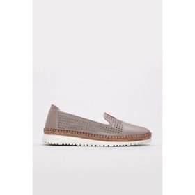 Fast Step 139ZA500-1 Vizon Hakiki Deri Kadın Casual Ayakkabı