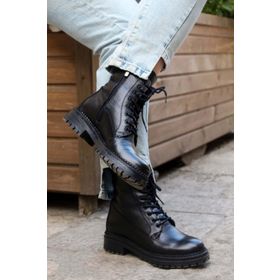 Fast Step 146SZA436 Krem Hakiki Deri Kadın Spor Bot
