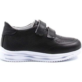 Fast Step 156XCA4009 Siyah Hakiki Deri Unisex Çocuk Casual Ayakkabı
