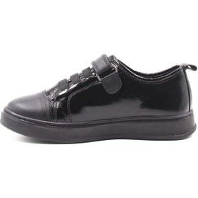 Fast Step 157XA6063 Rugan Hakiki Deri Siyah Unisex Çocuk Casual Ayakkabı