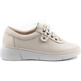 Fast Step 408ZA703-D-88 Bej Hakiki Deri Kadın Casual Ayakkabı