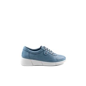 Fast Step 408ZA703-D-88 Kot Mavi Hakiki Deri Kadın Casual Ayakkabı