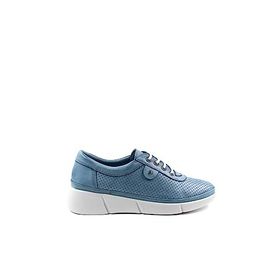 Fast Step 408ZA703-D-88 Kot Mavi Hakiki Deri Kadın Casual Ayakkabı