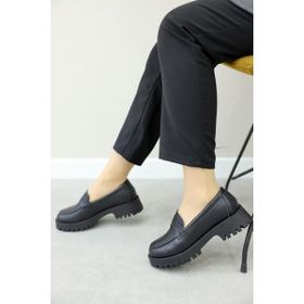 Fast Step 581ZA2482 Siyah Hakiki Deri Kadın Casual Ayakkabı