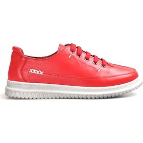Fast Step 583ZA402 Kırmızı Hakiki Deri Kadın Casual Ayakkabı