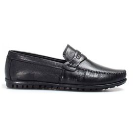 Fast Step 585MA203 Siyah Deri Erkek Casual Ayakkabı