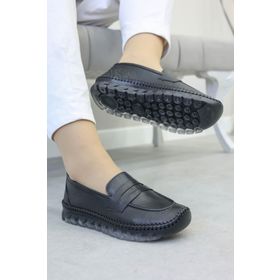 Fast Step 609ZA740 Hakiki Deri Siyah Kadın Casual Ayakkabı